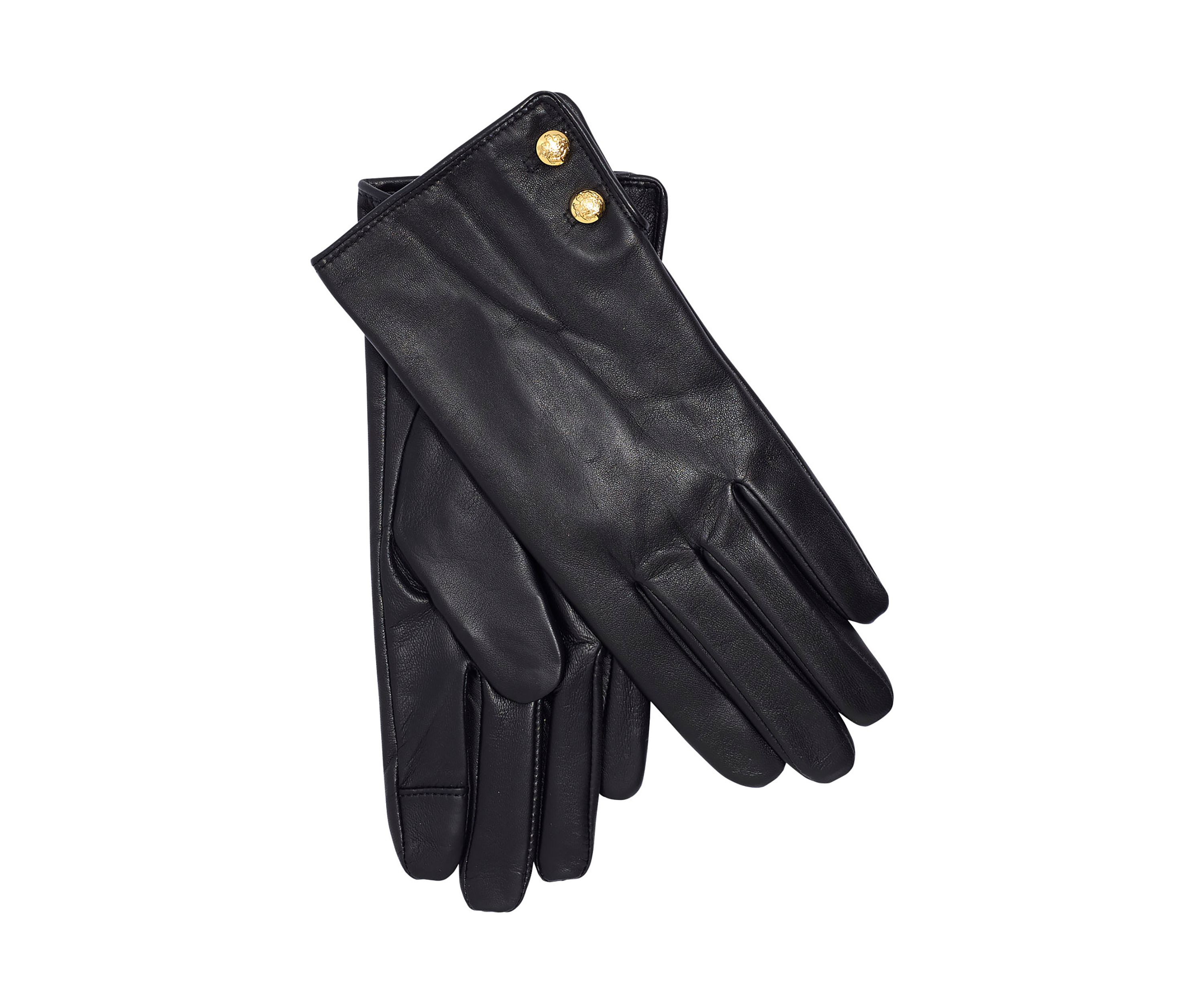 Leather 2 Button Touch Gloves