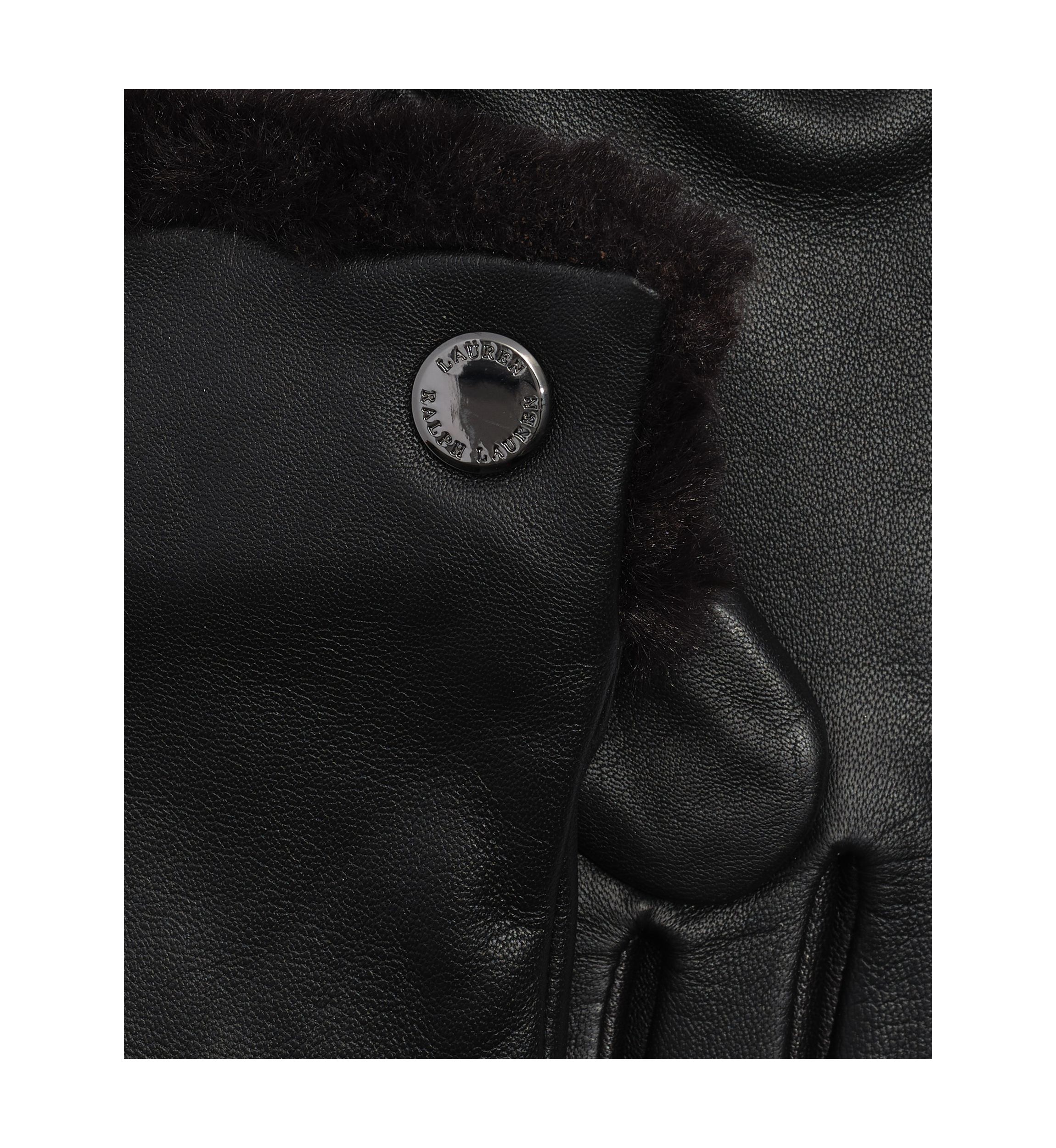 Faux Fur Lined Leather Gloves
