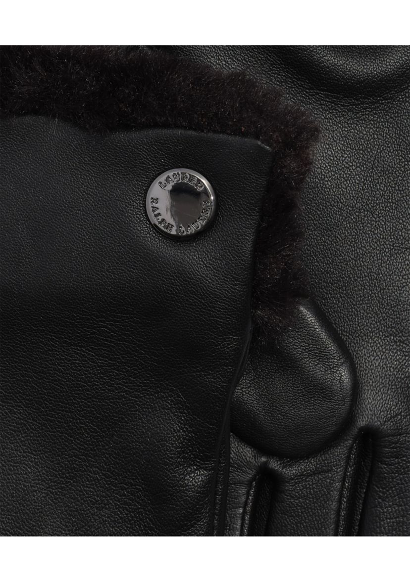 Faux Fur Lined Leather Gloves