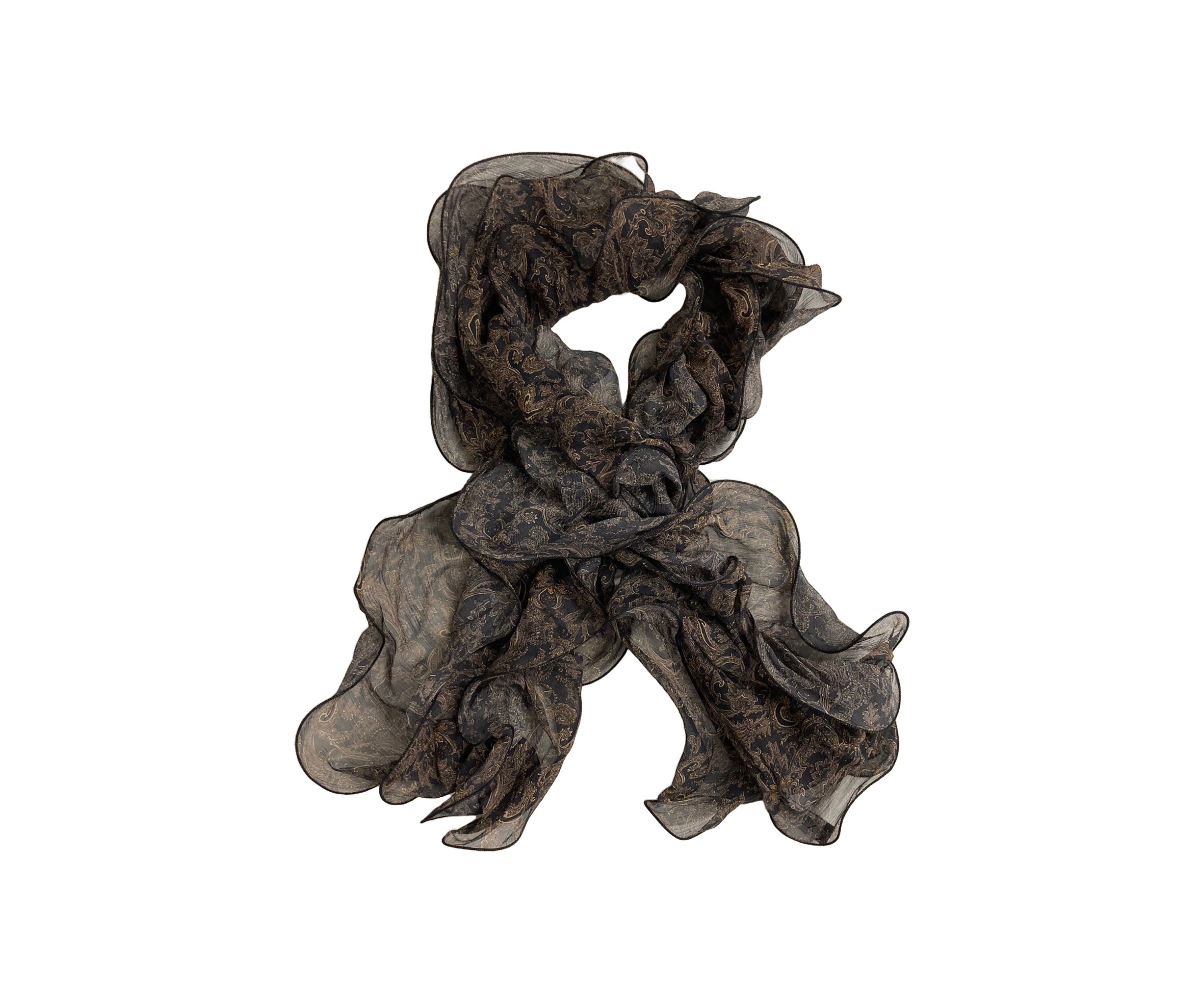  Holiday Paisley Ruffle Scarf