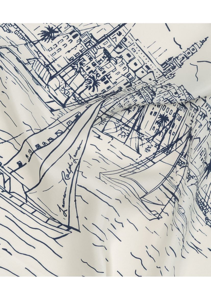 Conversational Small Square Scarf