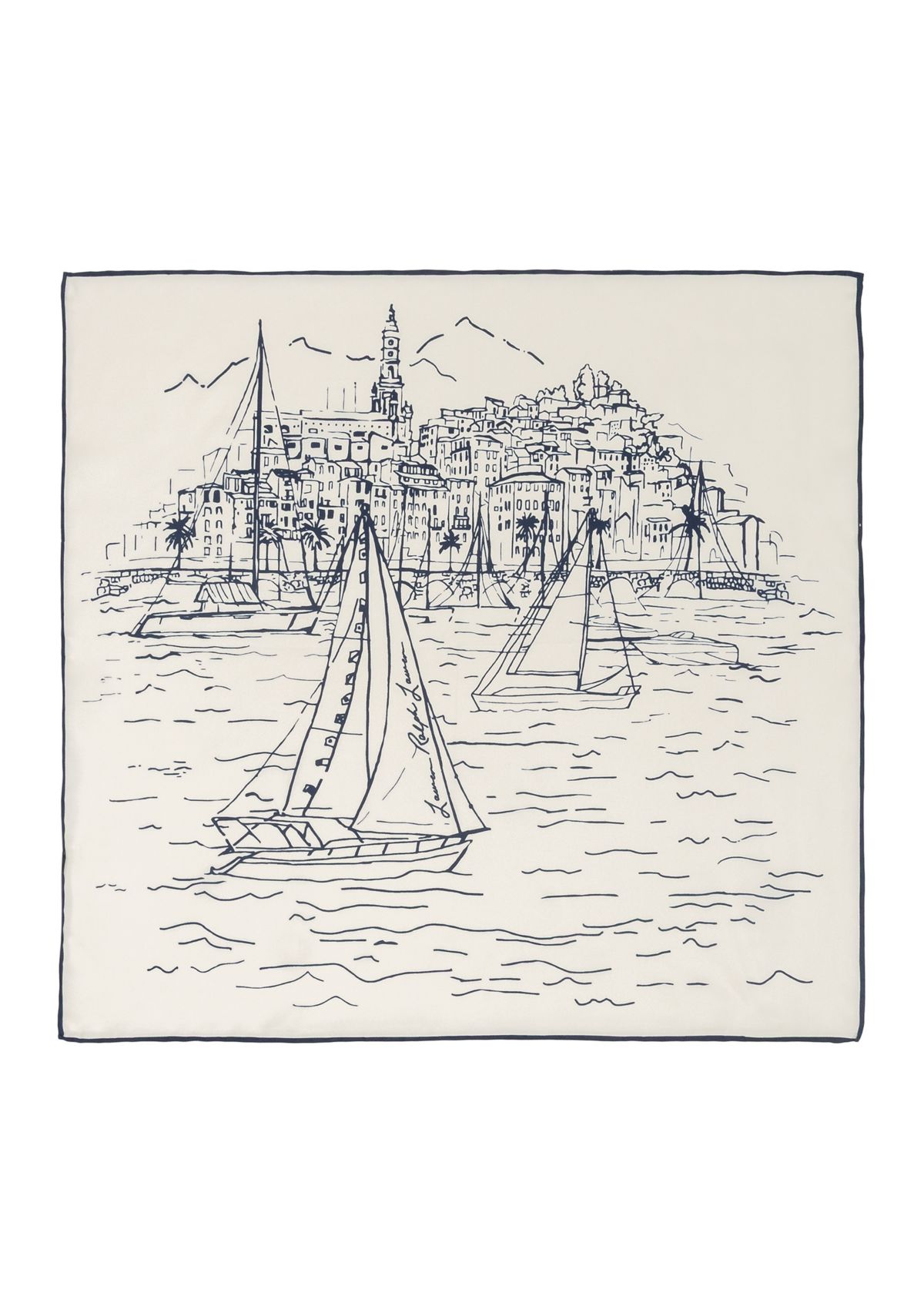 Conversational Small Square Scarf