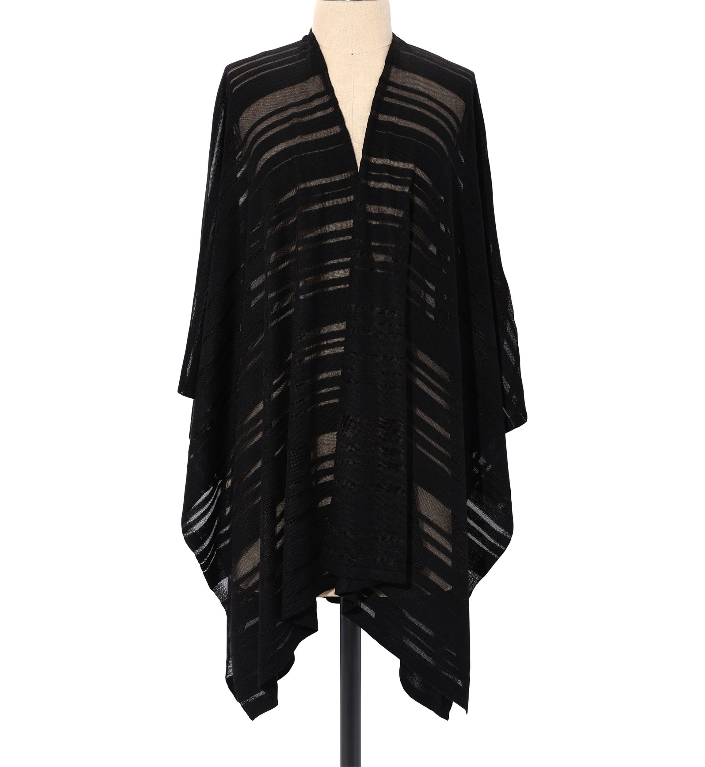 Sheer Stripe Ruana