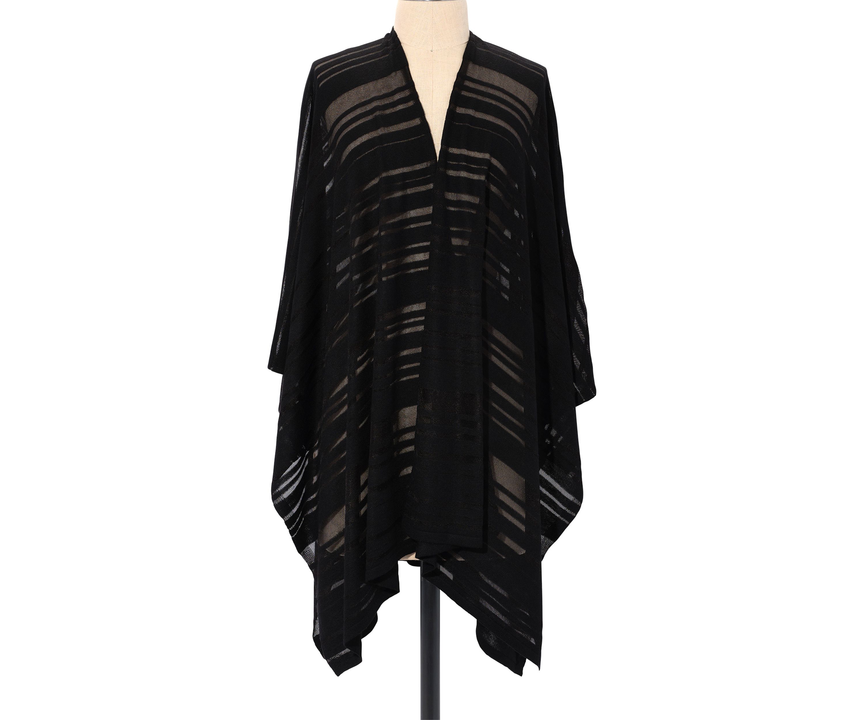 Sheer Stripe Ruana