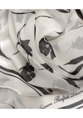 Shadow Floral Diamond Scarf