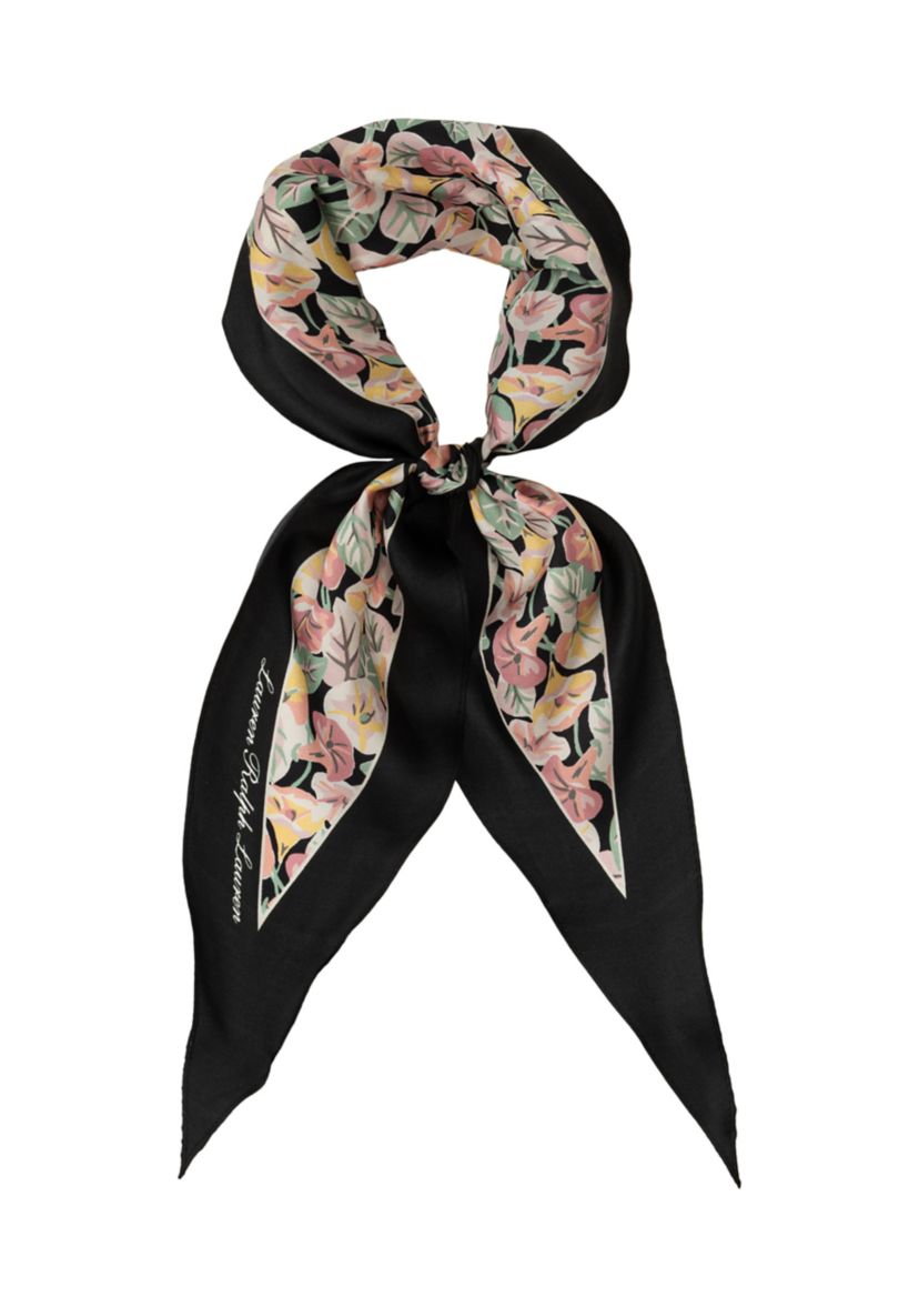 Small Floral Diamond Scarf 