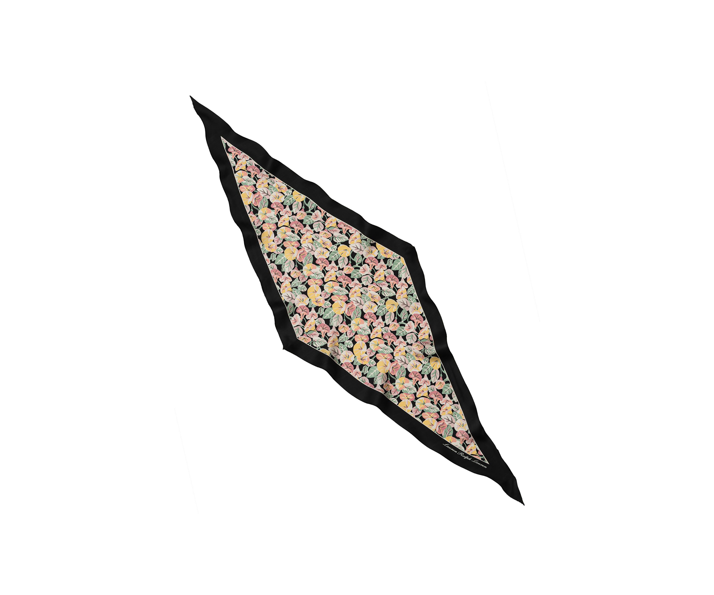Small Floral Diamond Scarf 