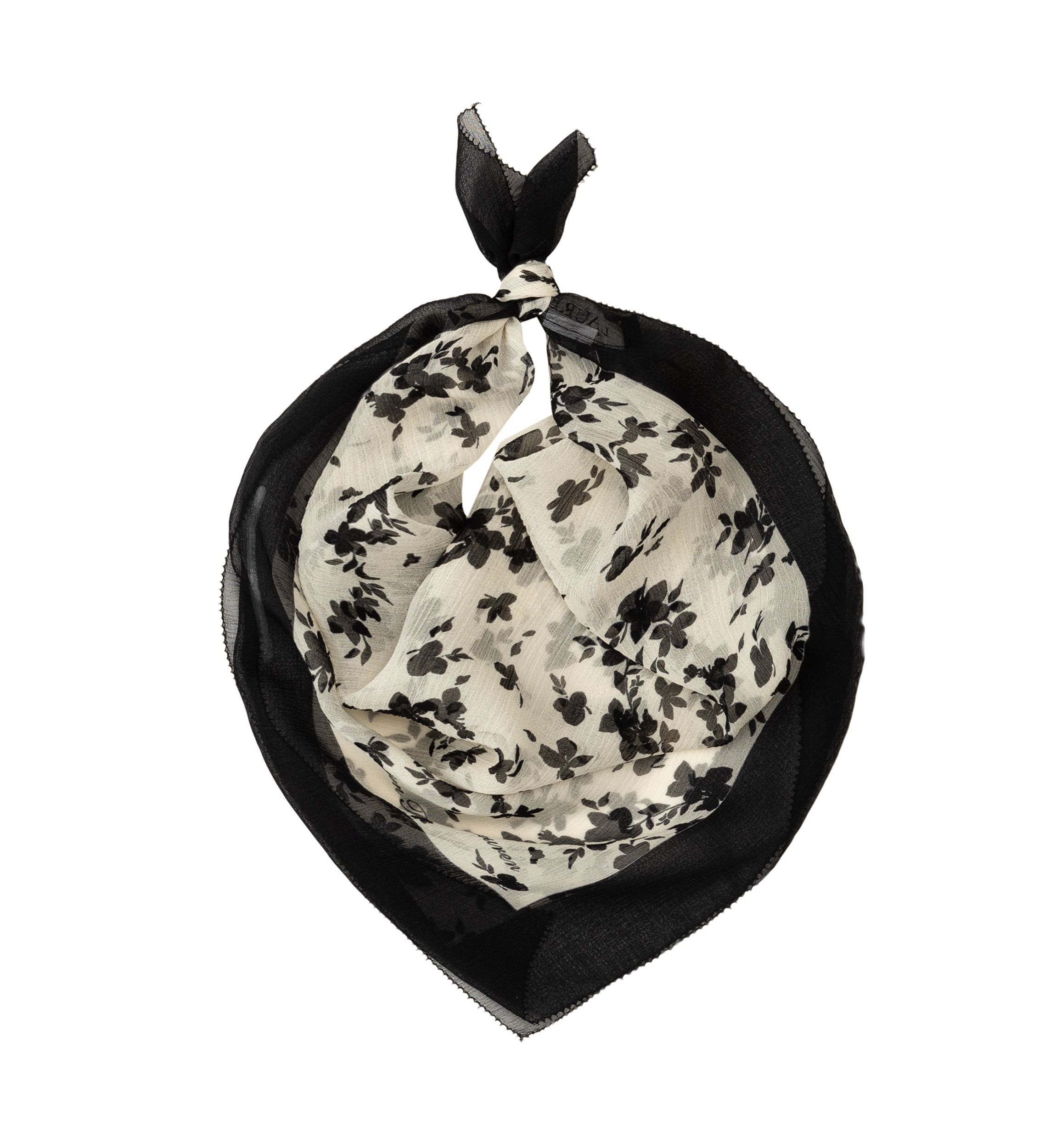 Contrast Floral Square Scarf