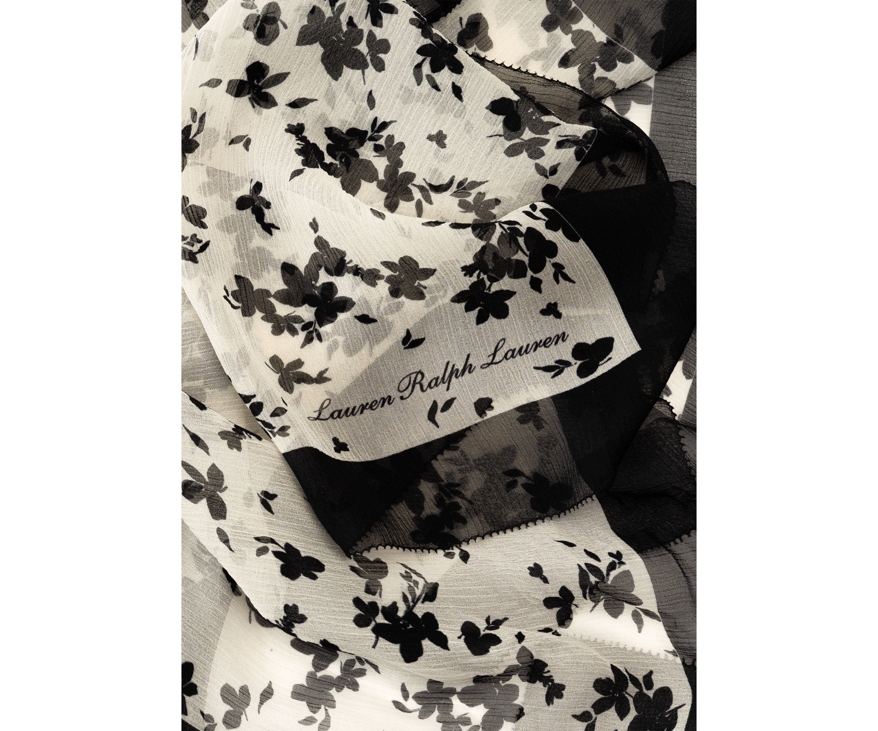 Contrast Floral Square Scarf