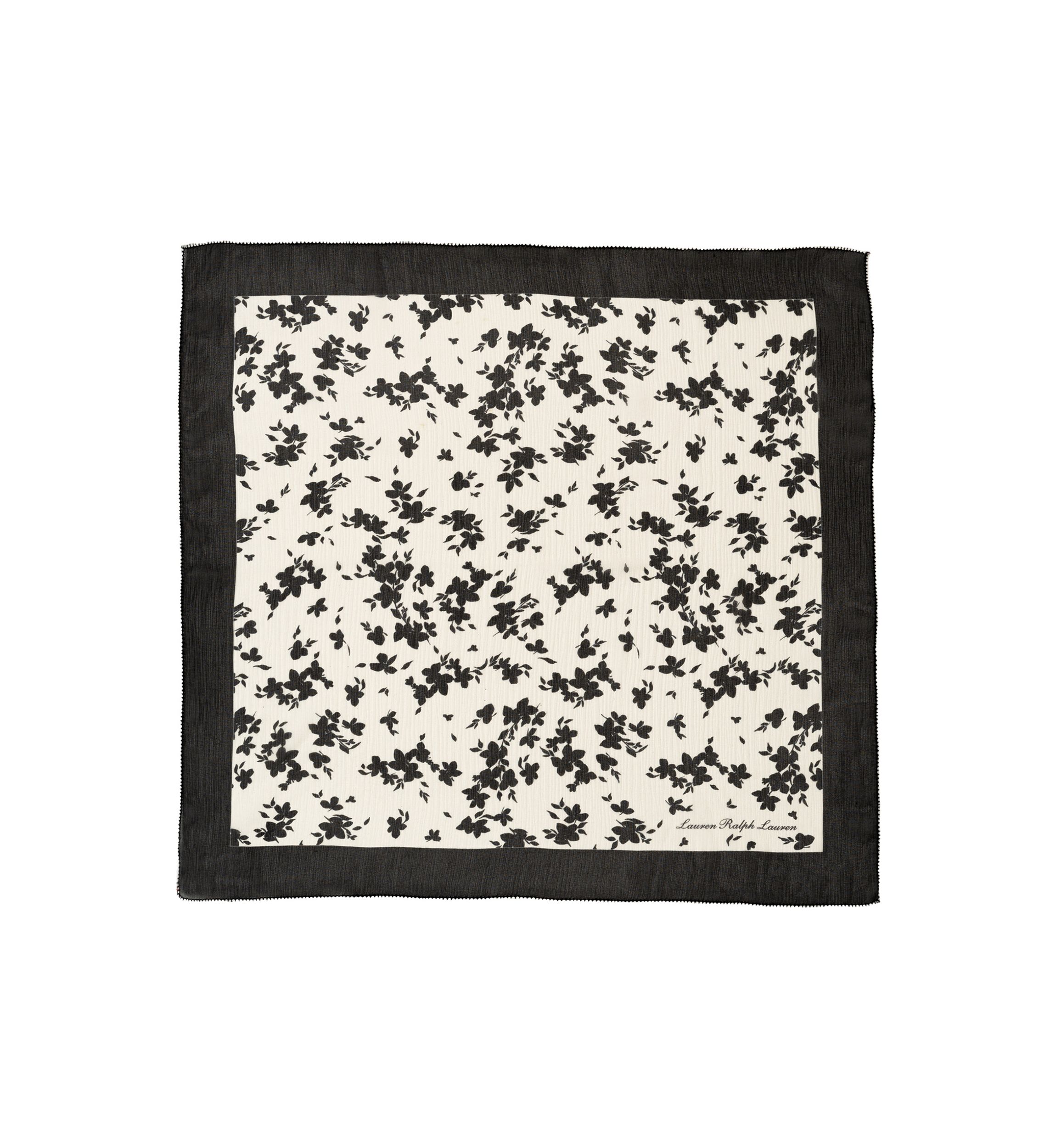 Contrast Floral Square Scarf