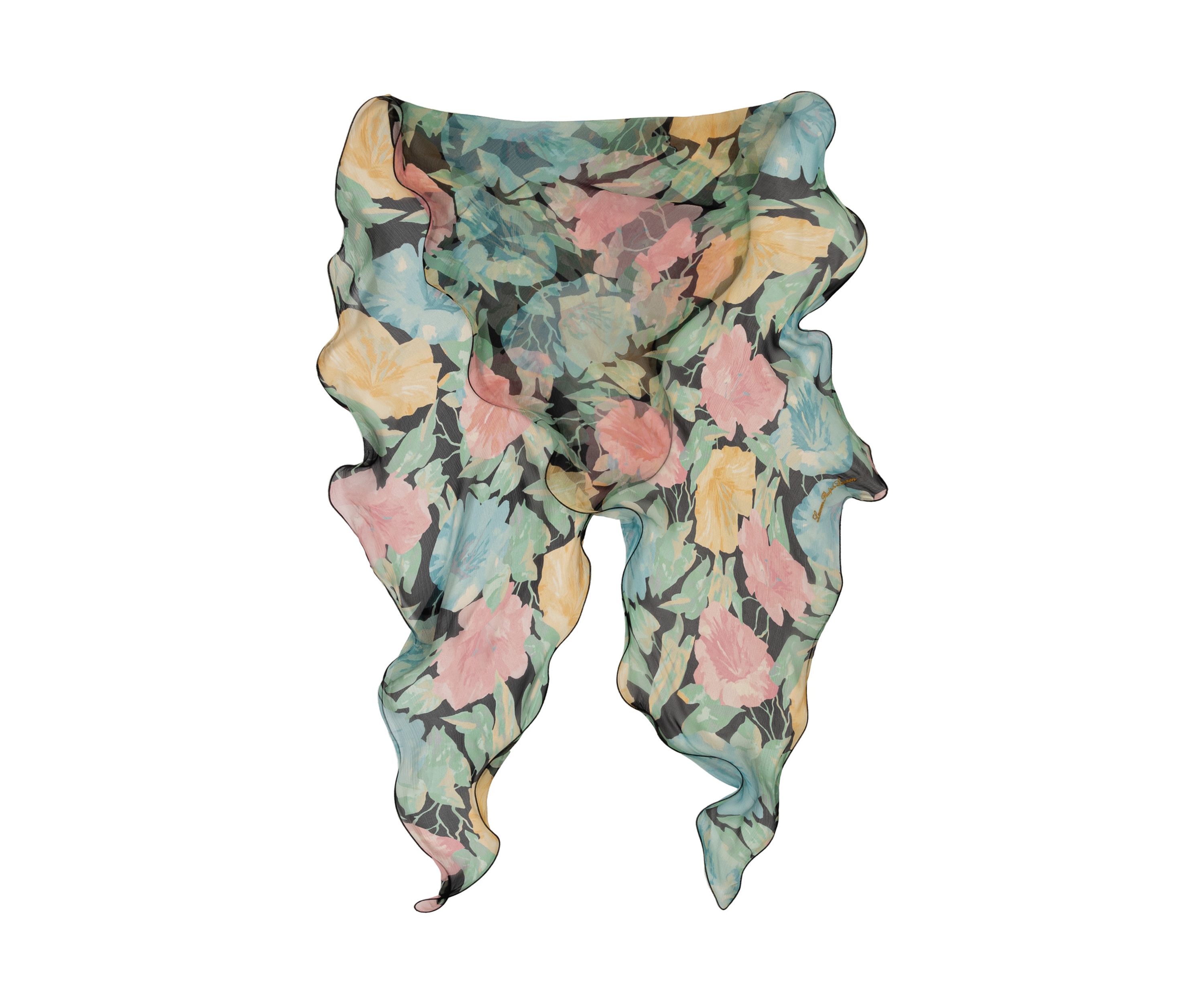 Spring Floral Wavy Wrap
