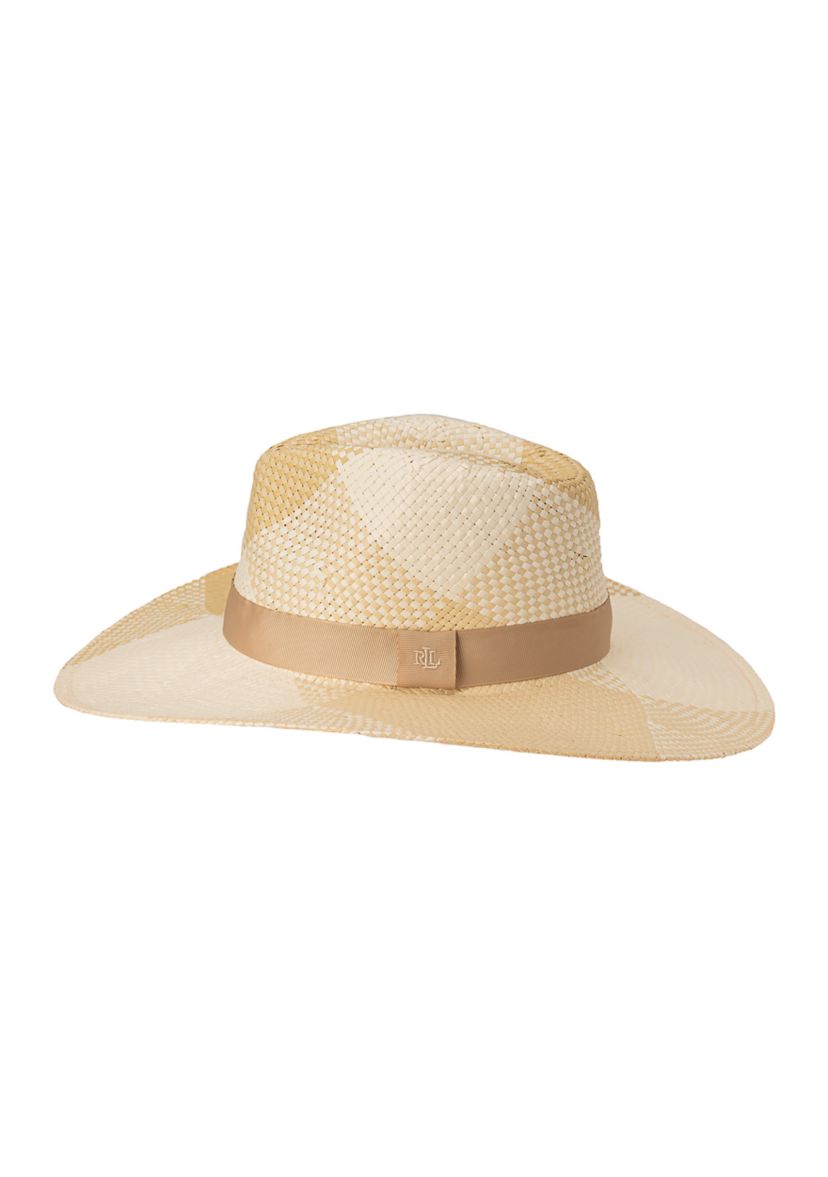Plaid Weave Fedora Sunhat