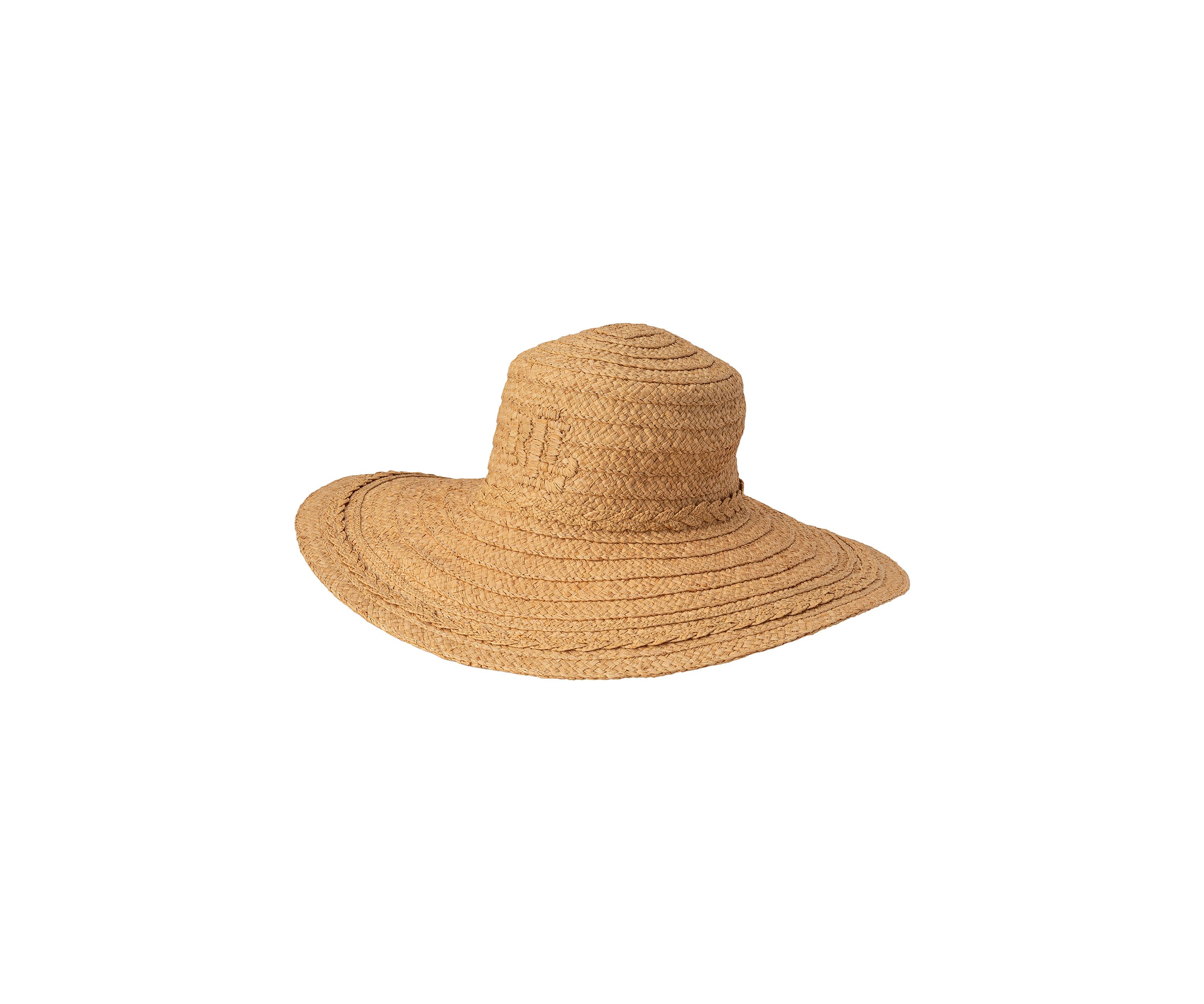 Raffia Sunhat with 3D Logo 