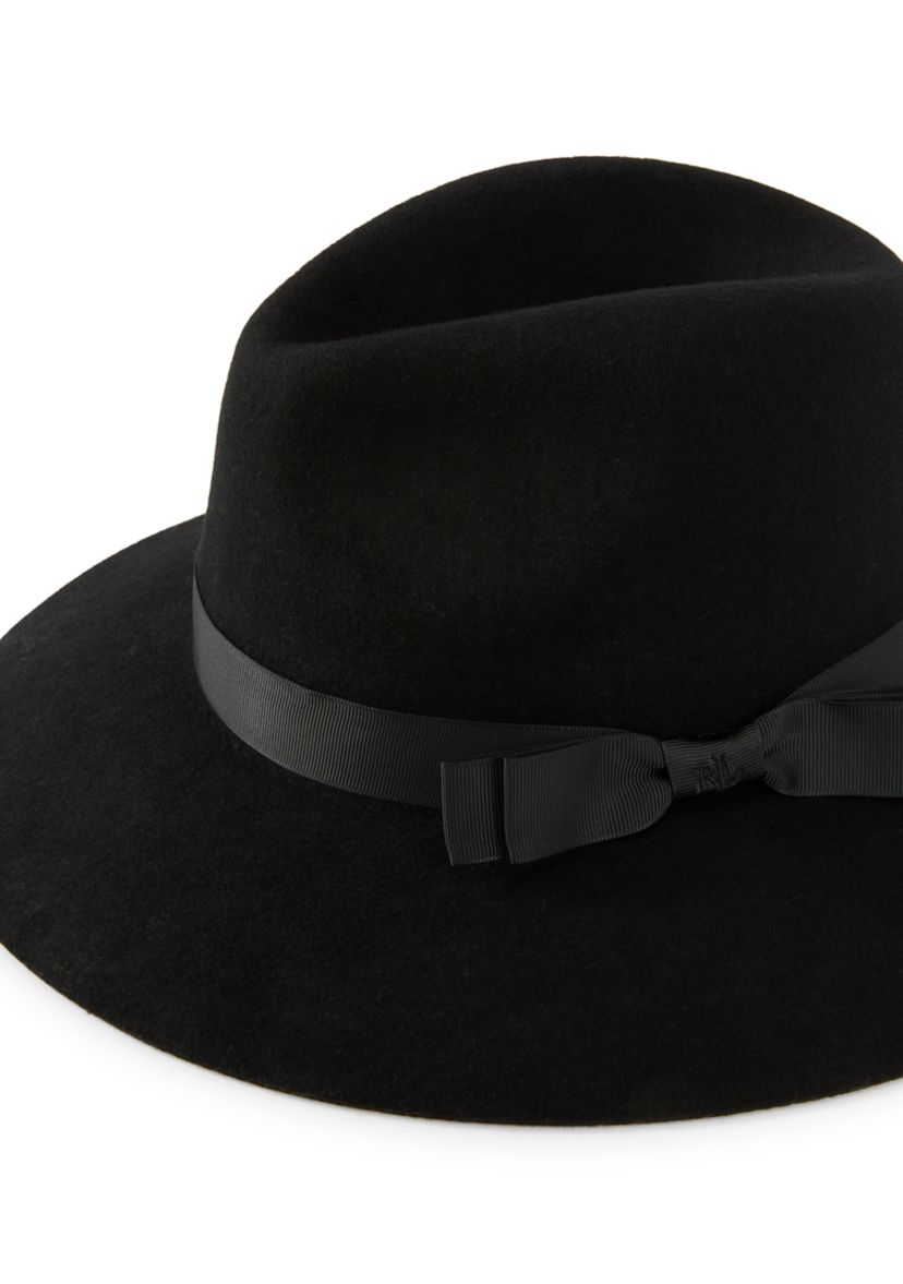 Felted Fedora with Double Ribbon 