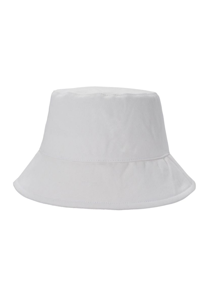 Cotton Bucket Hat with Embroidery