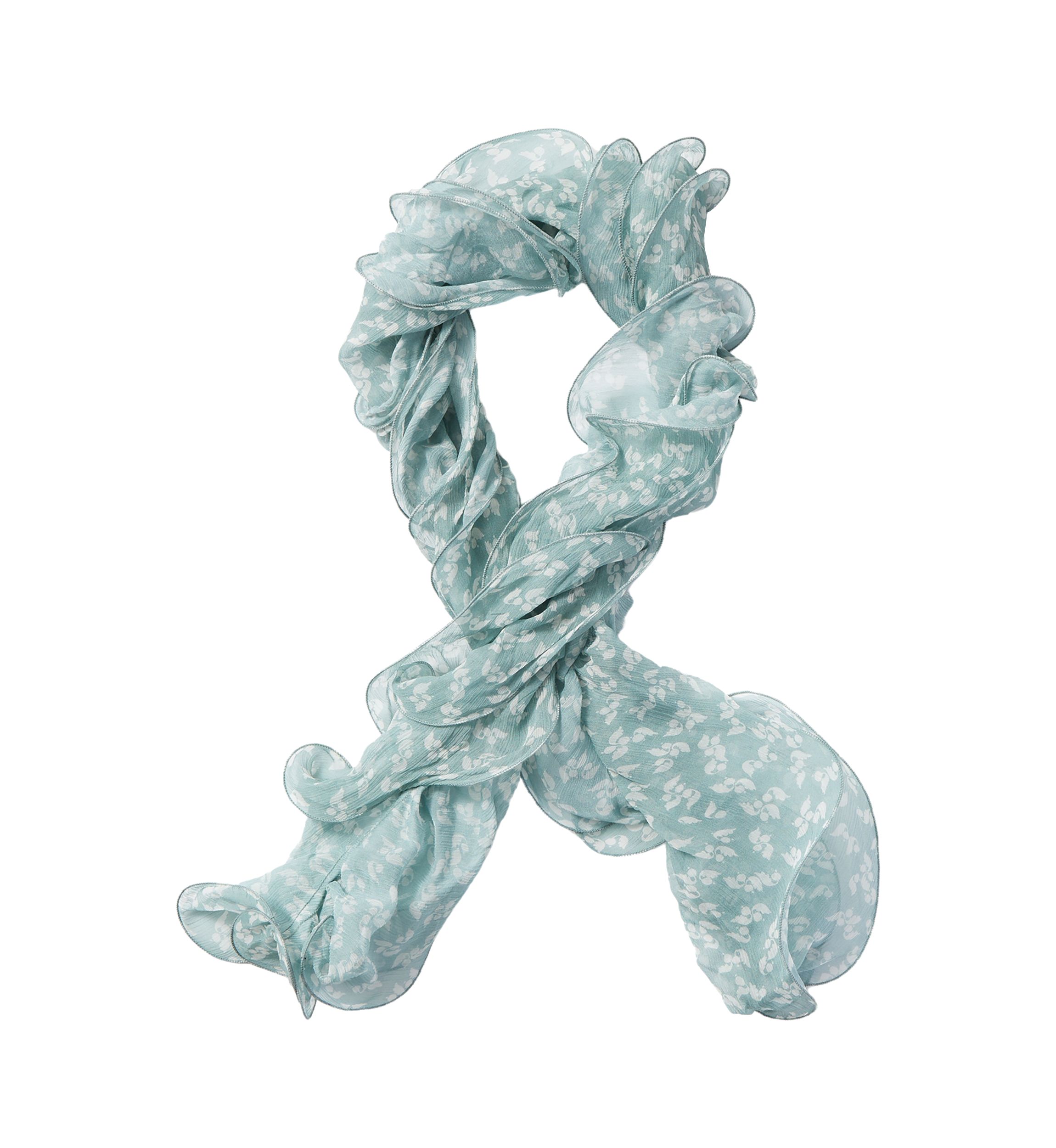 Floral Double Ruffle Scarf