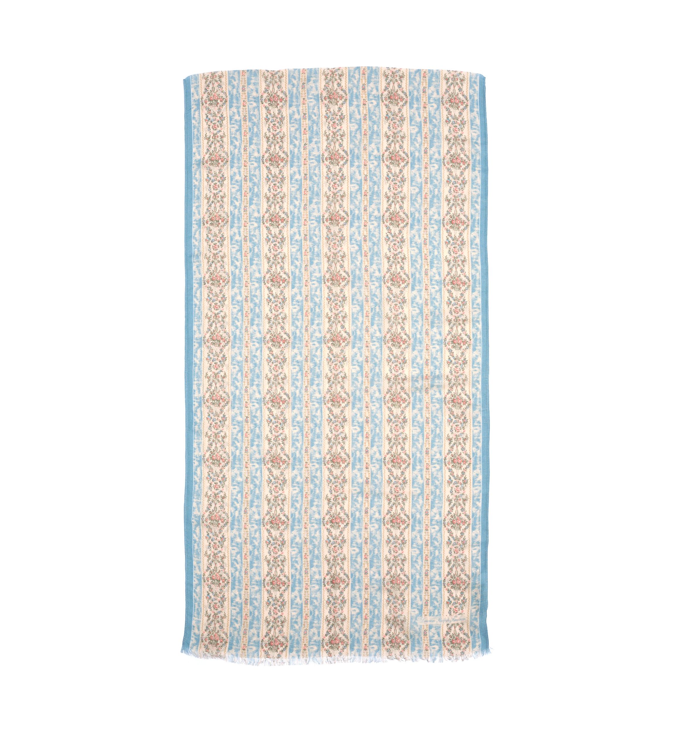 Floral Stripe Wrap Scarf