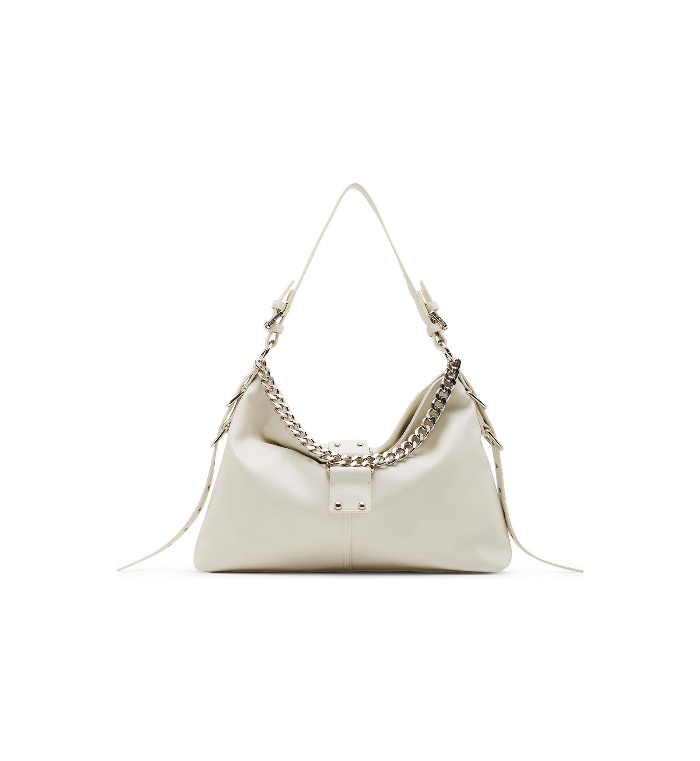 	  Shoulder Bag with Buckle and Chain 