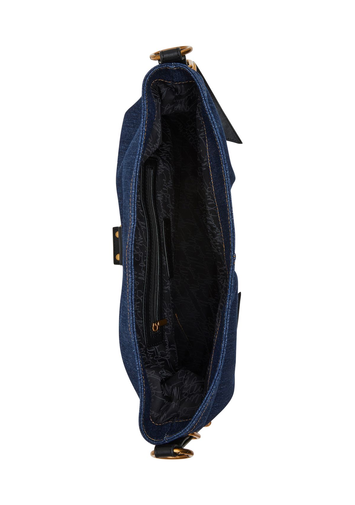 Shoulder Bag with Buckle and Chain