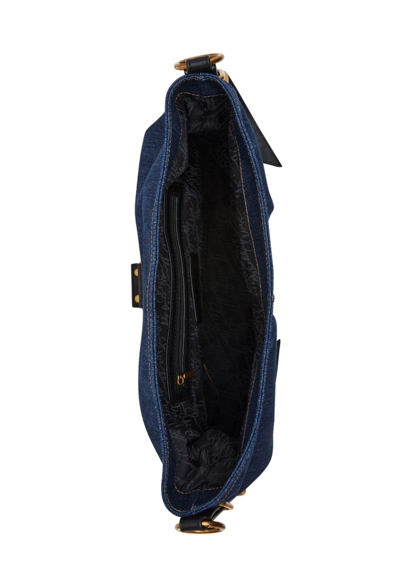 Shoulder Bag with Buckle and Chain
