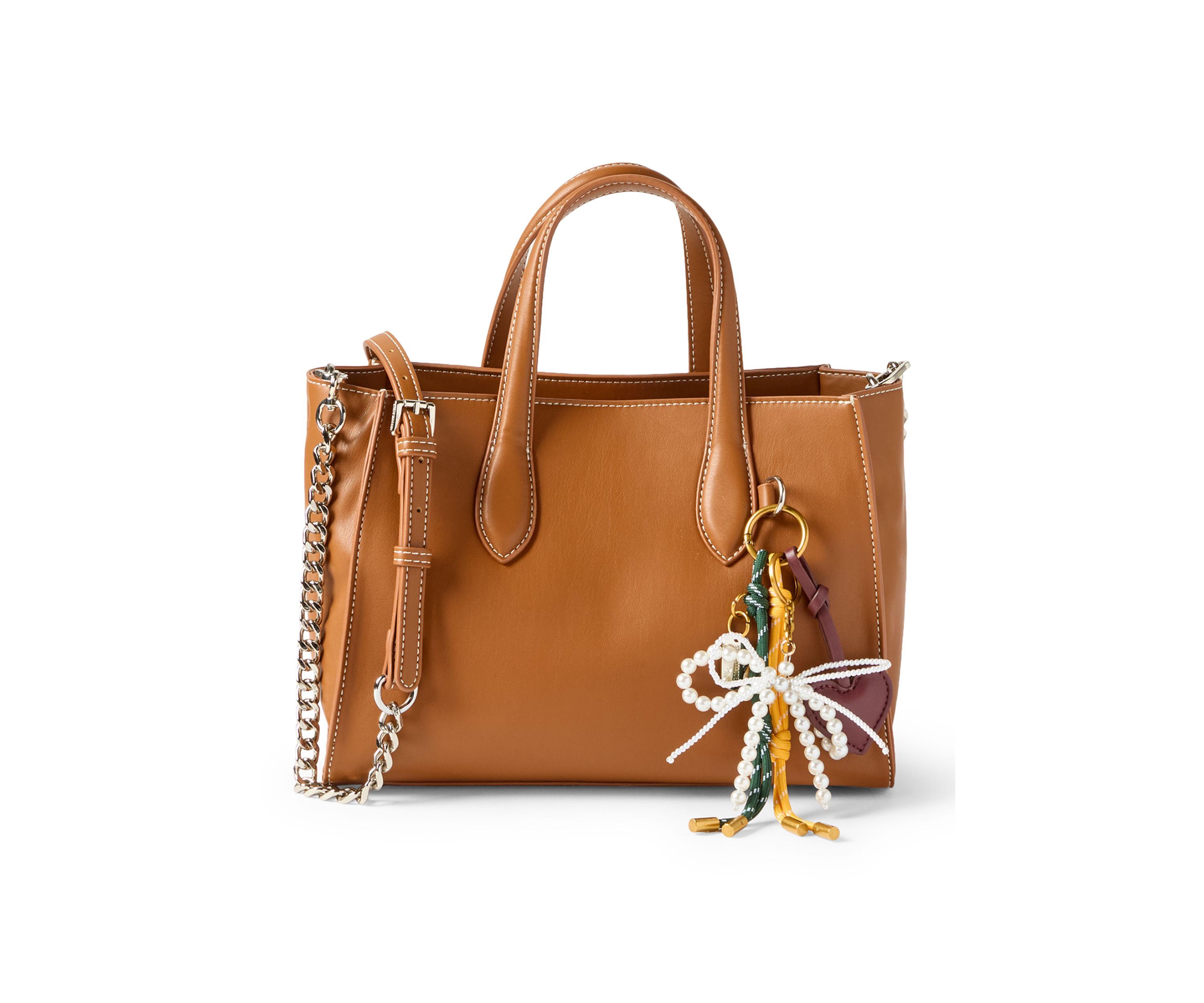 Boxed Top Handle Satchel with Charms