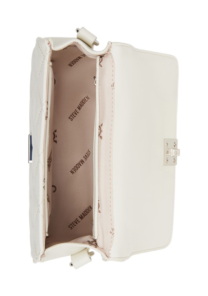 Carla Mixed Quilt Flap Crossbody Bag