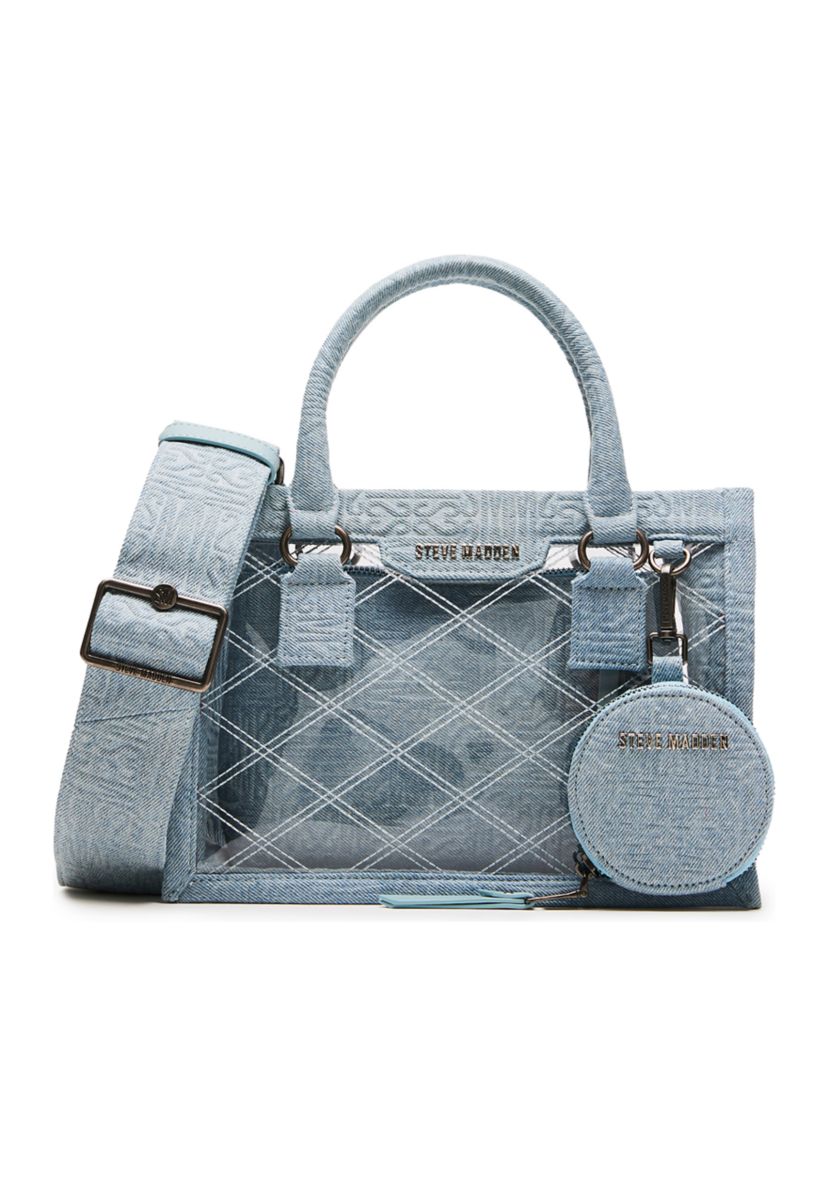 Clear Quilted Top Handle Crossbody