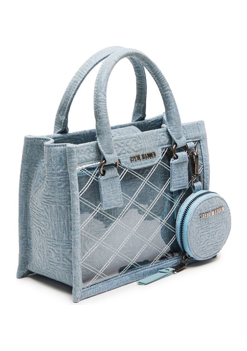 Clear Quilted Top Handle Crossbody