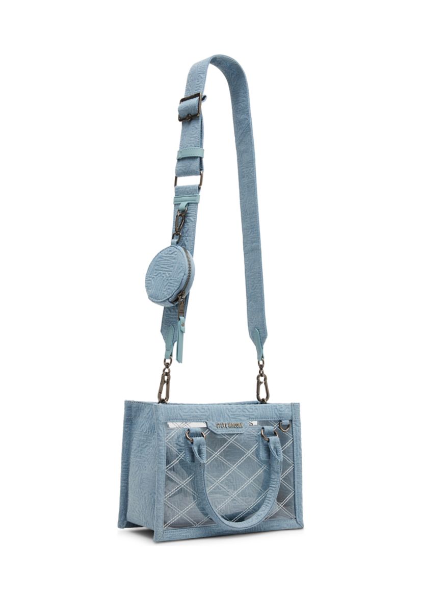 Clear Quilted Top Handle Crossbody