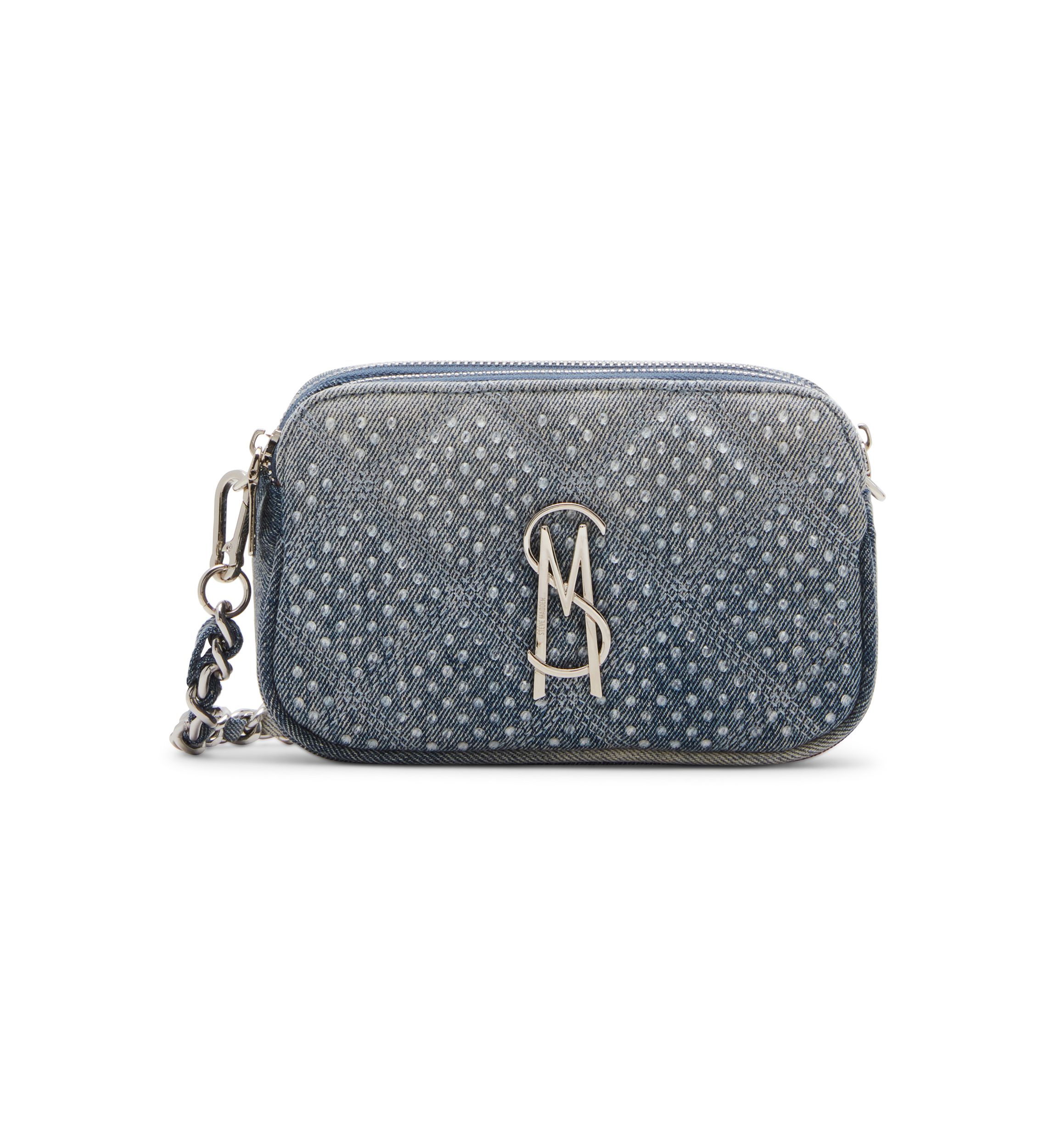 Daisy Denim Crossbody Bag with Rhinestones