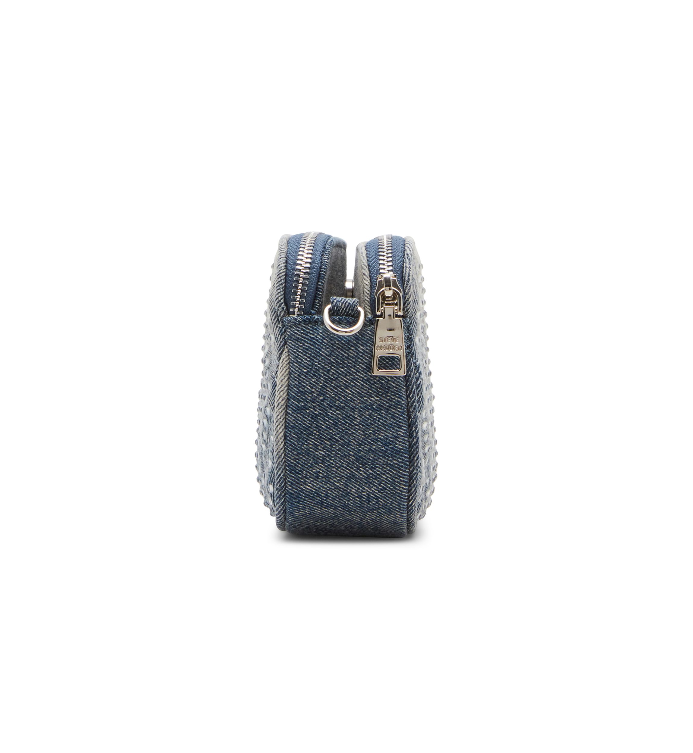 Daisy Denim Crossbody Bag with Rhinestones