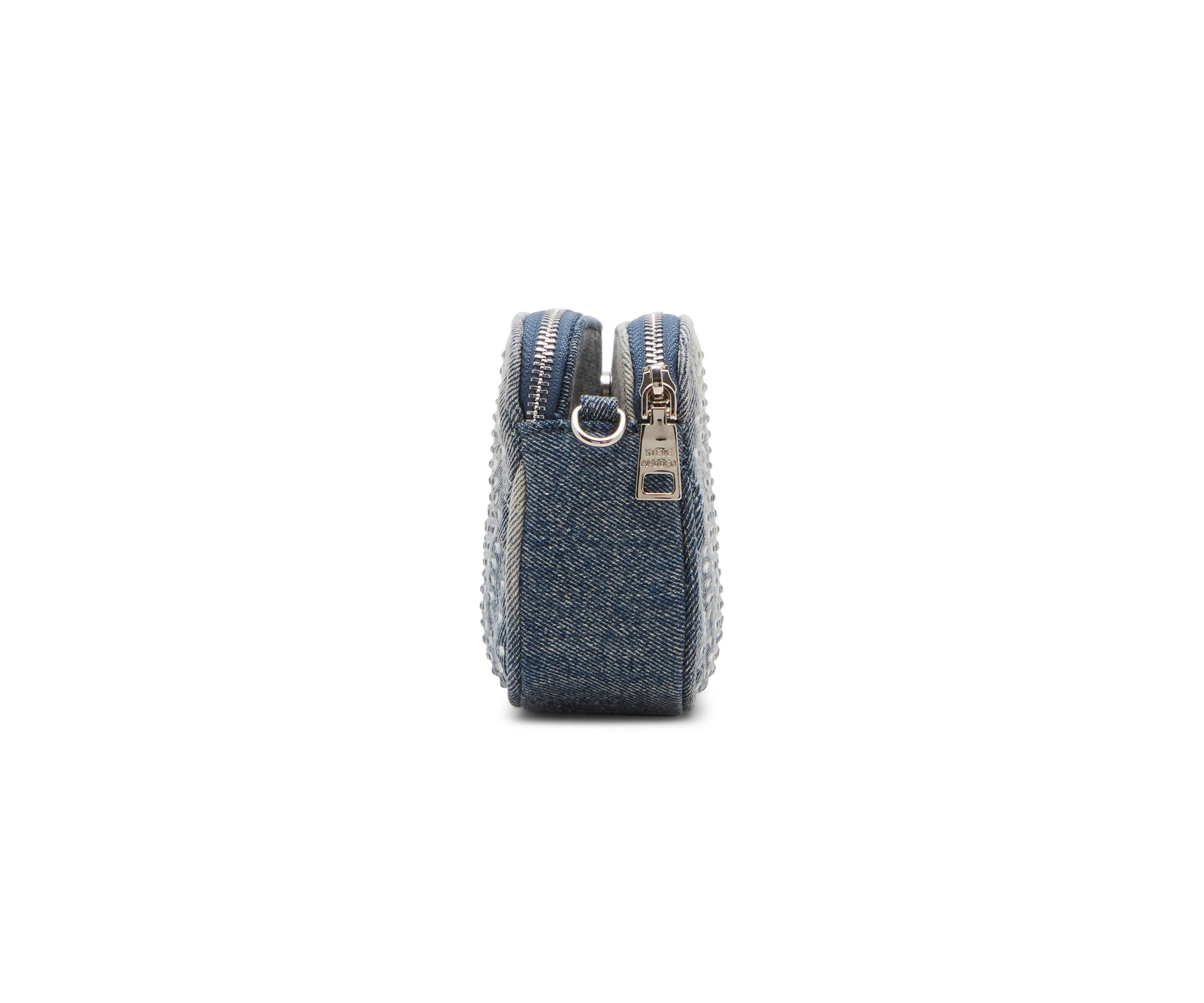 Daisy Denim Crossbody Bag with Rhinestones