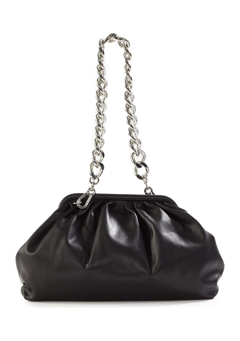 Chain Soft Pouch Clutch 
