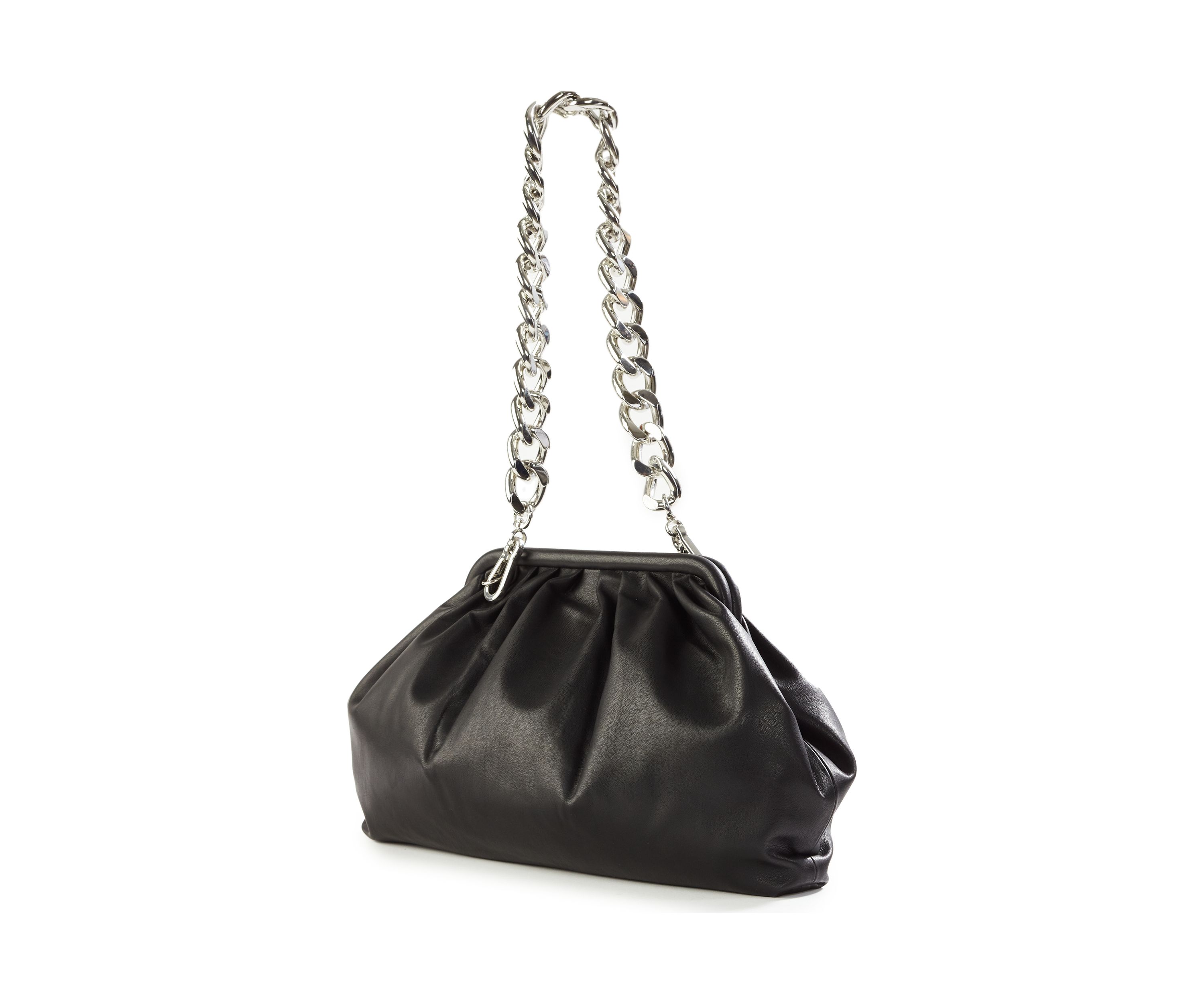 Chain Soft Pouch Clutch 