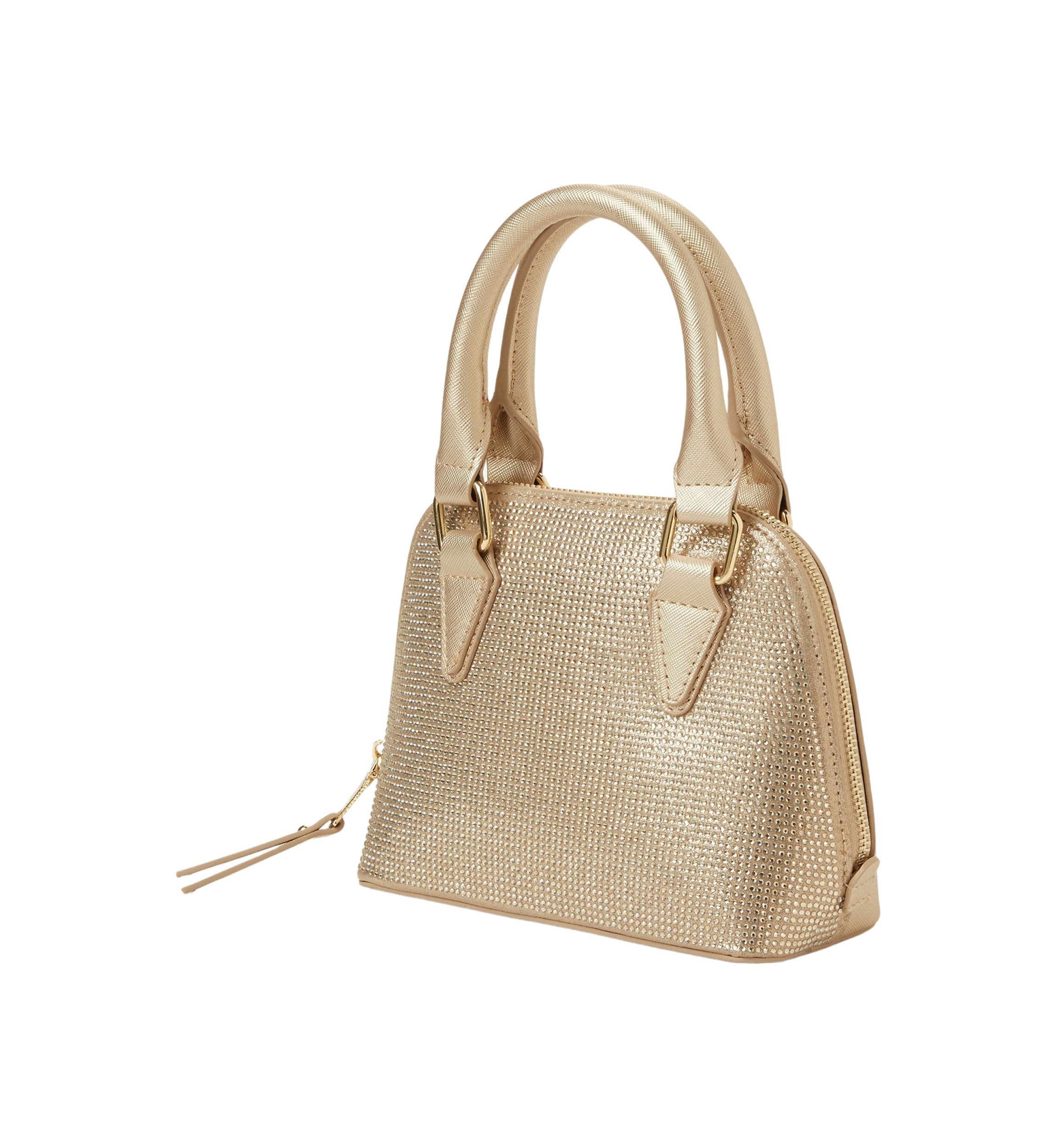 Small Top Handle Rhinestone Bag 