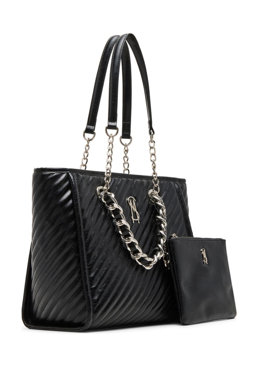 Steve Madden Quilted Chain Tote Bag | Belk display picture 1