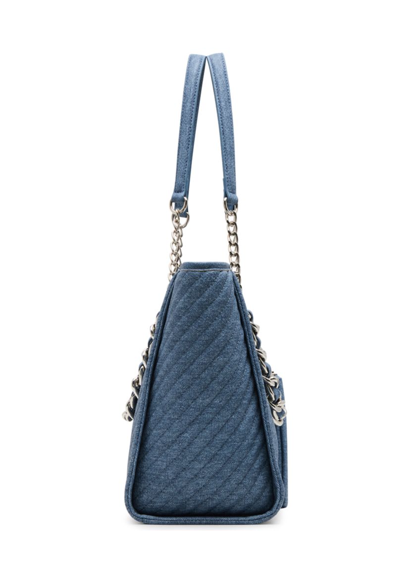 Quilted Chain Tote Bag
