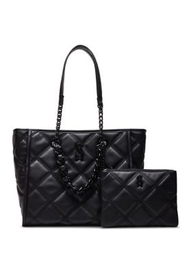 Quilted Tote with Removable Pouch