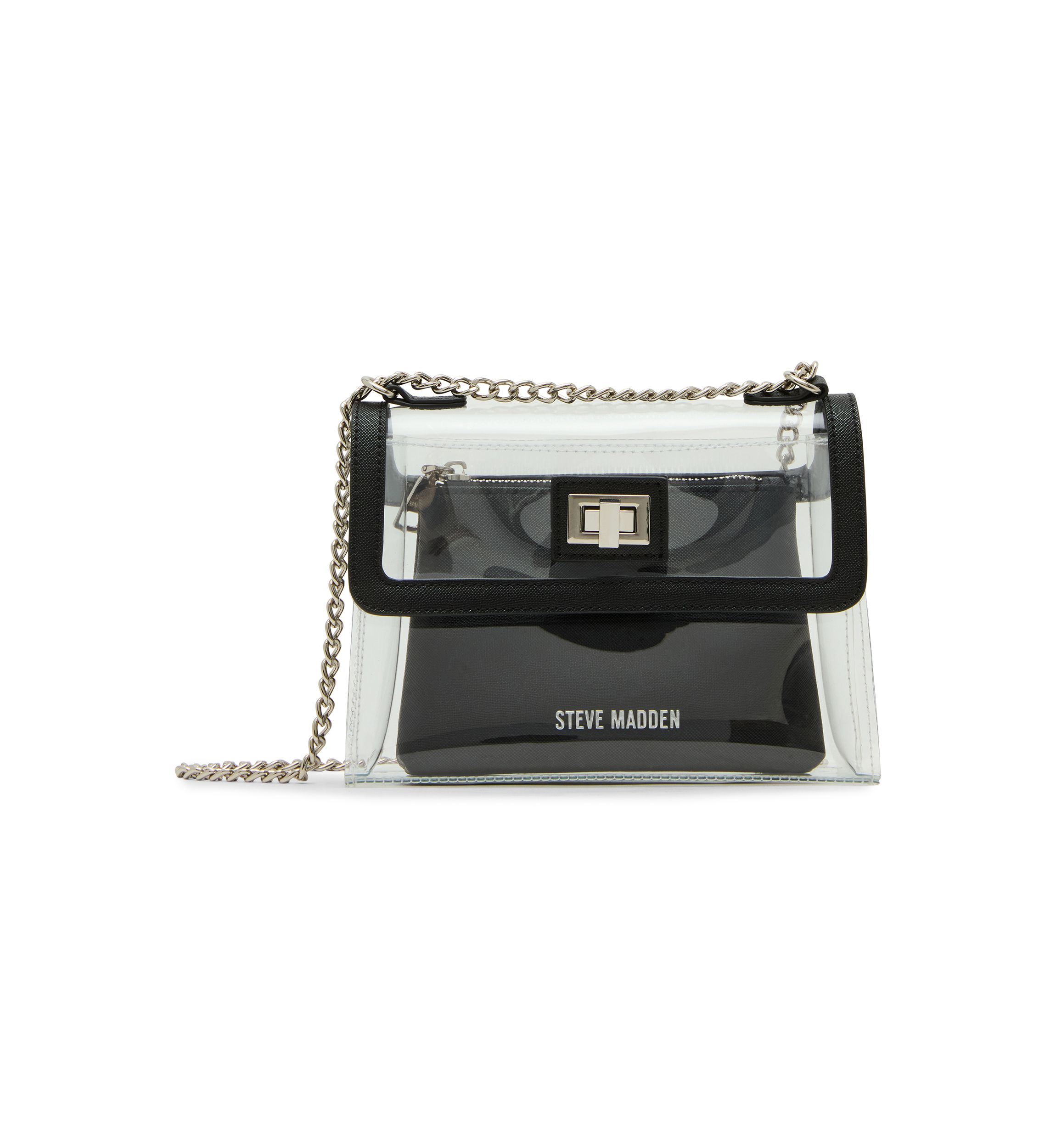 Clear Flap Crossbody with Card Case