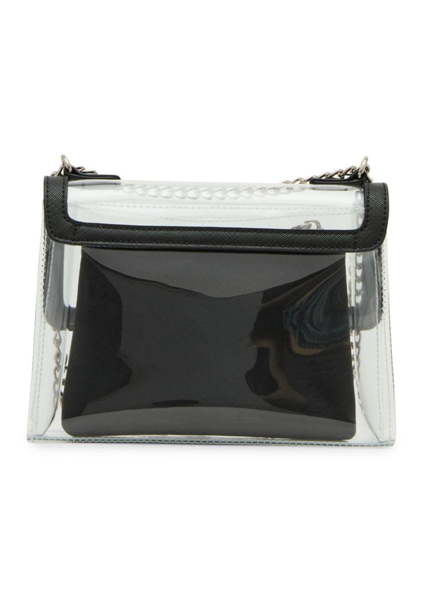 Clear Flap Crossbody with Card Case