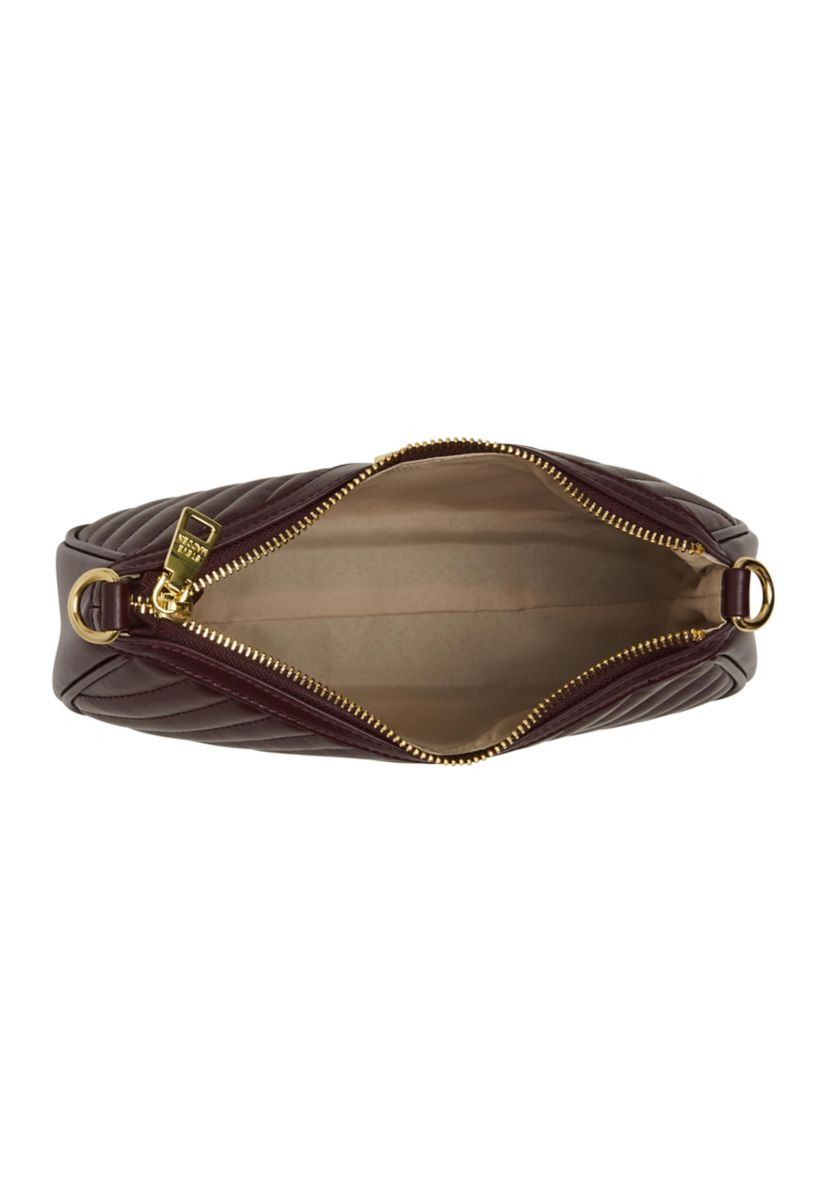 Diagonal Quilted Double Strap Bag