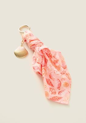 Women's Sewing Down South x Crown & Ivyâ¢ Printed Scarf & Shell Keyfob, Pink