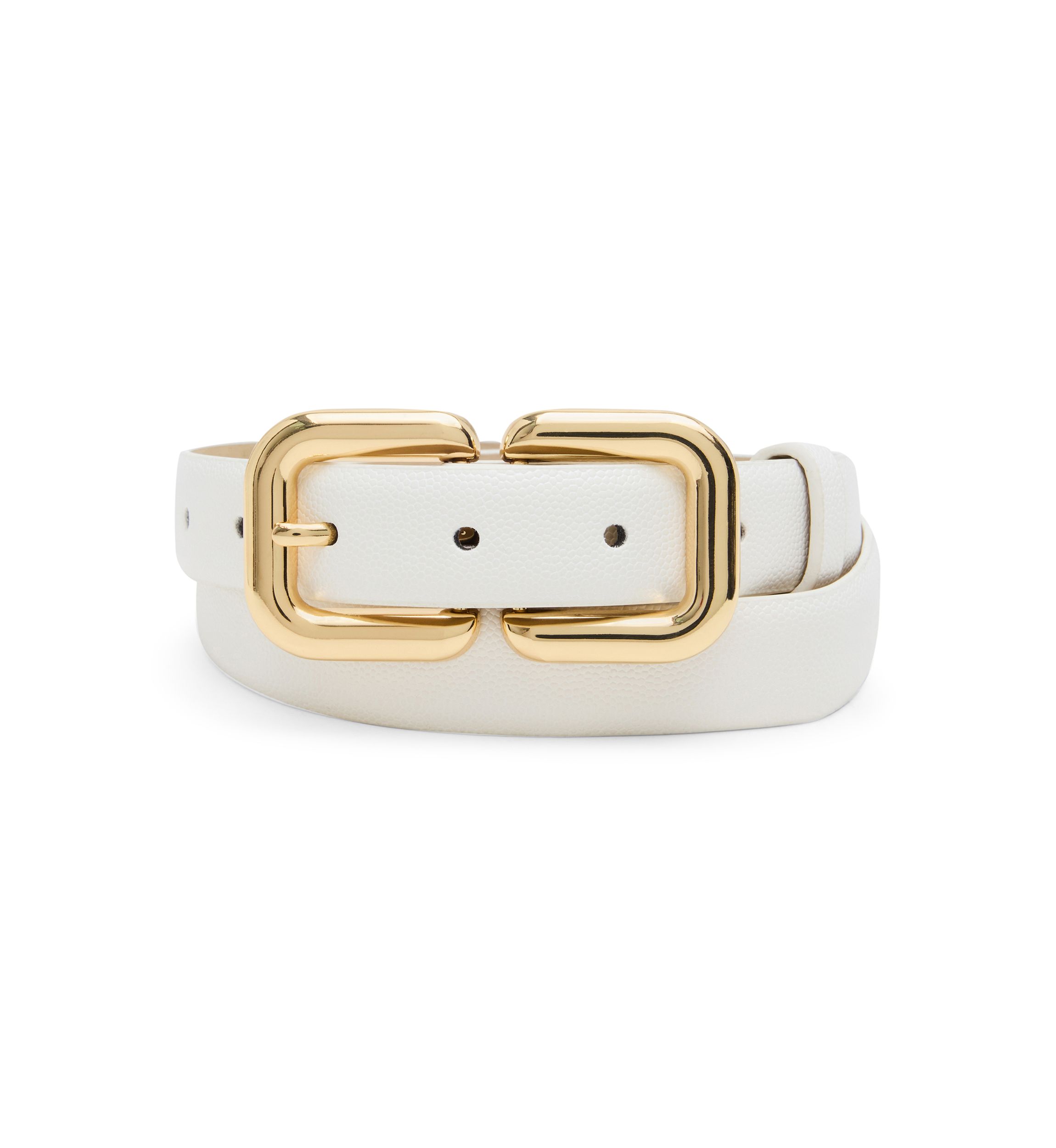 Steve Madden Women\'s Double Leather Belt Set in White and Taupe 2-for-1 Assorted Faux Leather Belts (Women) | Nordstromrack main image 3