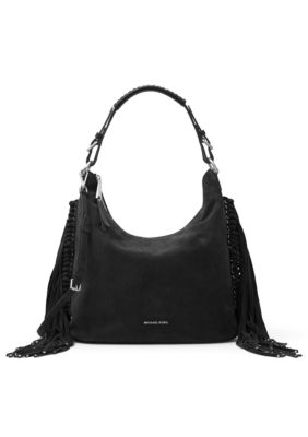 large fringe hobo bag