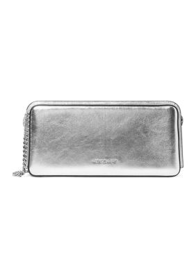 Michael Kors Goldie Medium Chain Clutch, Silver