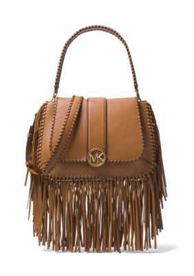 Michael kors lillie medium fringed leather shoulder bag new arrivals