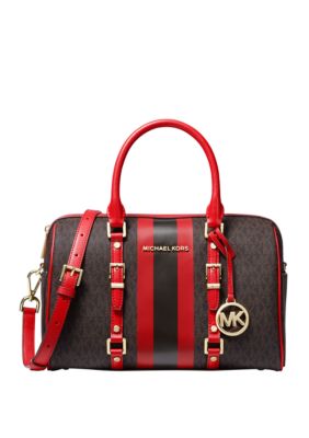 Michael Kors Women's Bedford Travel Medium Signature Duffle Satchel Bag  Burnt Red, Satchels & Carryalls, Clothing & Accessories