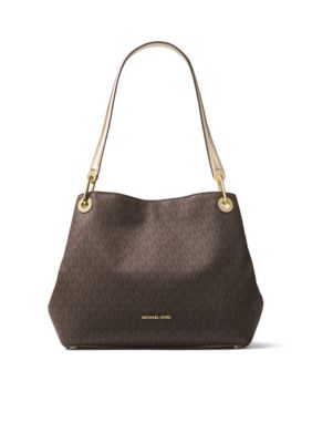 michael kors raven large shoulder tote brown