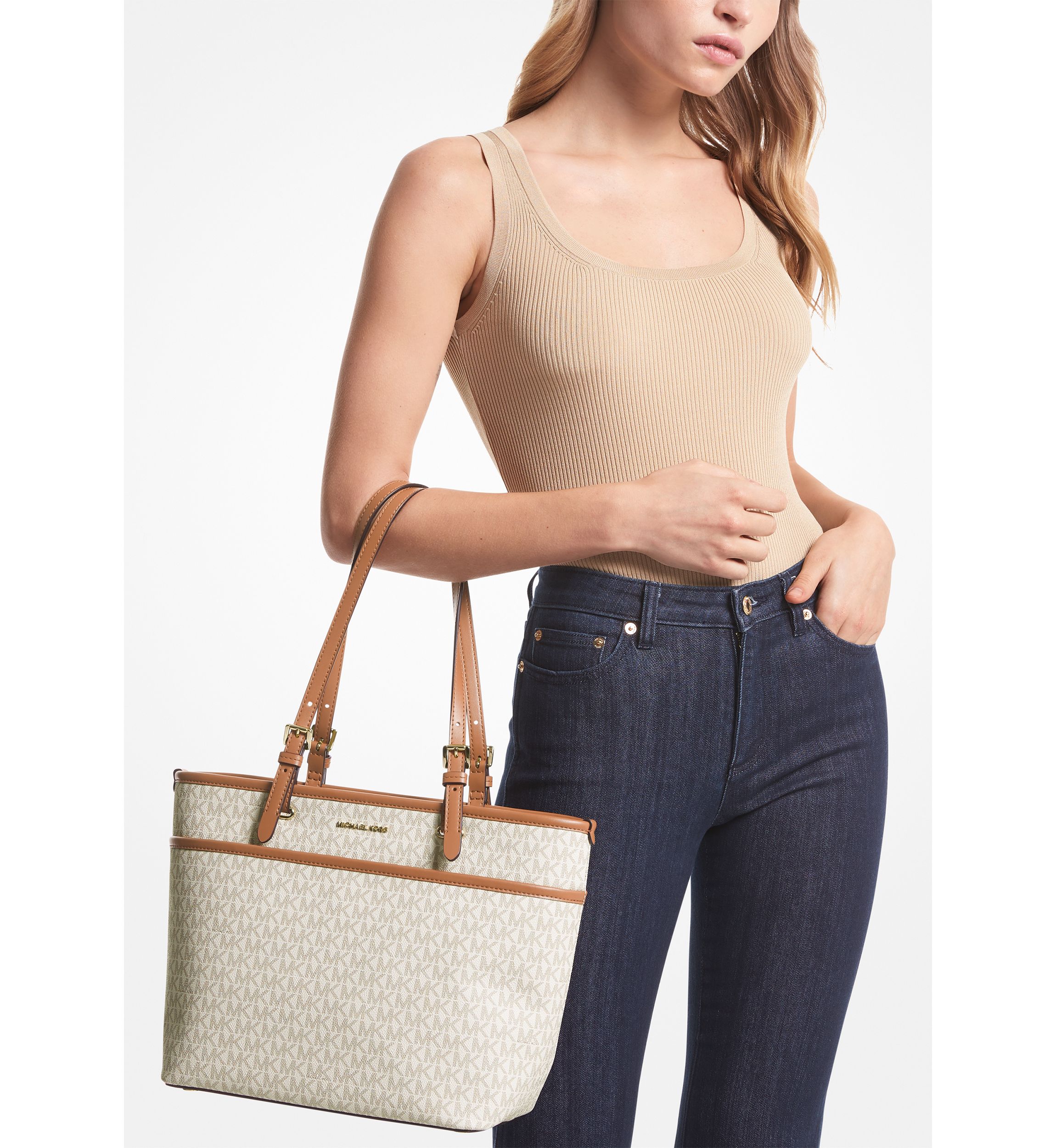 Winston Medium Top Zip Pocket Tote 