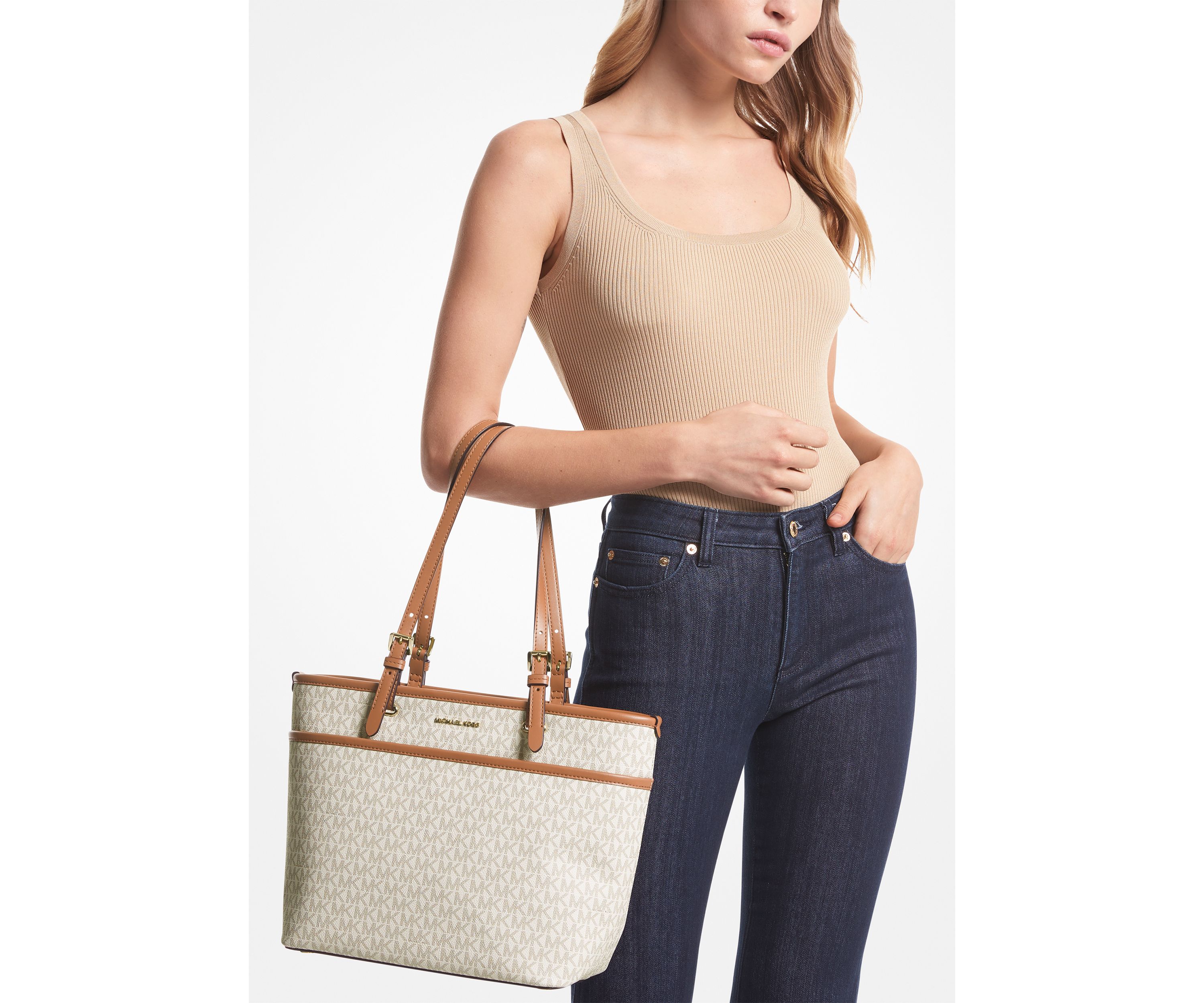 Winston Medium Top Zip Pocket Tote 
